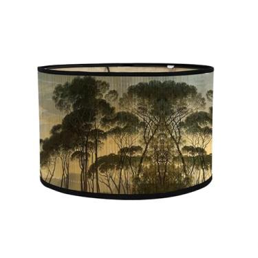 Imagem de Abajur E27 Vintage Bambu Abajur Padrão Flor Lanterna Sombra Acessório de Luz para Candeeiro de Mesa Pendente Luz de Chão (I)