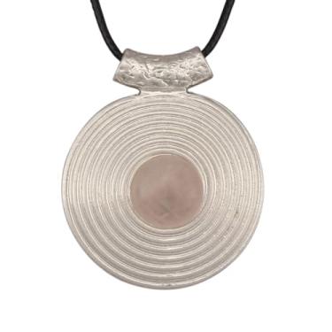 Imagem de JAOYU Colares boêmios para mulheres, colar de couro, pingente de madeira, gargantilha longa, marrom, círculo, boho, joia hippie, Couro sintético, Sem Pedra Preciosa