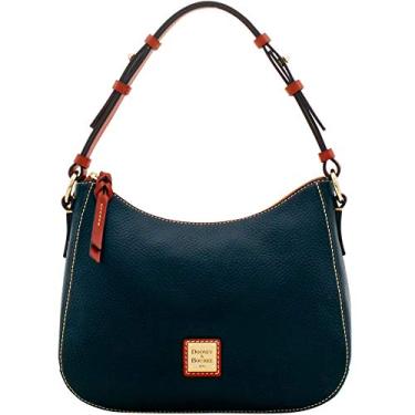 Imagem de Dooney & Bourke Bolsa de mão, bolsa de ombro pequena Kiley Hobo de grão de seixos - preta, Preto, One Size