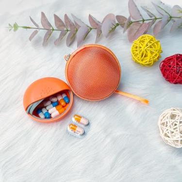 Imagem de Estojo pequeno para pílulas, portátil, para uso diário, bolso para bolsa, organizador de comprimidos de viagem, para pílulas, óleo de peixe, suplementos vitamínicos