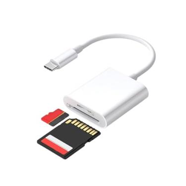 Imagem de Leitor de cartão SD para celular, interface USB-C, adaptador de cartão SD/TF 2 em 1, Plug and Play, adequado para câmeras/drones