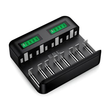 Imagem de MPOWER - Carregador USB 8 Slots Multifuncional Para Pilhas Recarregáveis D, C, AA, AAA – Carga Rápida 1500-2100mA Modelo TB-6431 – Ideal Para Eletrônicos E Uso Diário