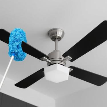 Imagem de Limpador de ventilador de teto, espanador com extensão, ferramenta de limpeza de ventilador de microfibra reutilizável, ajusta 33 a 78 centímetros para parte superior da janela da porta de móveis