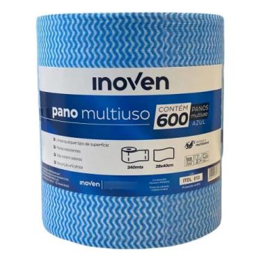 Imagem de 600 Panos de Limpeza Multiuso Perfex Inoven 28x40cm 240mts Azul Cód.12