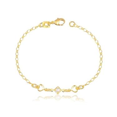 Imagem de Styllus Semijoias Elegante pulseira de corrente banhada a ouro com detalhes de pérola, design de elos delicados, joias modernas para mulheres