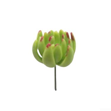 Imagem de Plantas artificiais simulação de suculentas cabeça de flor trompete mini arranjo de flores acessórios decorativos de mil palmeiras lótus sala de estar quarto decoração