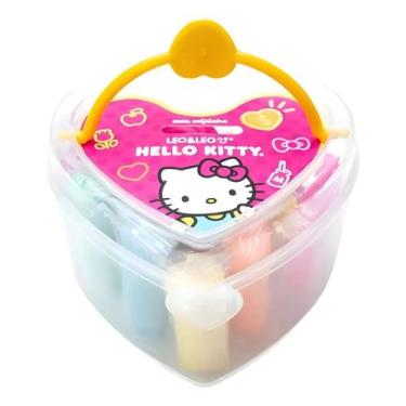 Imagem de Massinha De Modelar Coracao Hello Kitty Kit Com 7cores 175g - Leonora