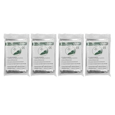 Imagem de Cobertores de emergência Cobertores térmicos de sobrevivência à prova d'água reflexivos manter aquecido portátil dobrável para acampamento caminhadas aventura ao ar livre 4