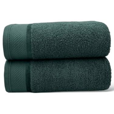 Imagem de Kit 2 Toalhas de Banho Grandes e Macias 100% Algodão 72x150cm Alta Absorção e Conforto – Toalhas Premium (Verde 2un)