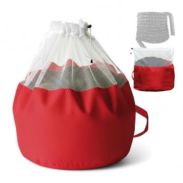 Imagem de J Bryant Bolsa de armazenamento extra grande para corda de batalha – Saco de transporte resistente para cordas de treinamento, cordas de pular e acessórios de academia (vermelho)