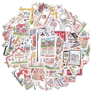 Imagem de 35 peças de adesivos de papelaria de arquitetura de casa aberta para casa de imóveis, brinquedos, detalhados, para celular, laptop, scrapbook, bicicleta, notebook, bagagem, copo de celular