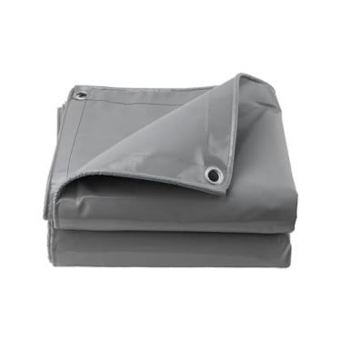 Imagem de ZONEMEL Lona de sauna impermeável, capa resistente ao ar livre para sala de sauna de madeira, sauna de barril, barraca de acampamento – revestimento de dupla face, resistente a rasgos, 300 x 400 cm