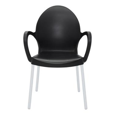 Imagem de Cadeira Tramontina Grace Com Braços Em Polipropileno Preto