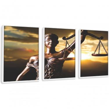 Imagem de Quadros Decorativos Escritório De Advocacia Direito Deusa Com Moldura Branco