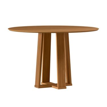 Imagem de Mesa de Jantar Redonda com Tampo de MDF Isabela Ypê 117 cm