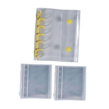 Imagem de Lilihuimaoyi Pasta de Viagem com Argolas para O Dia Dos Namorados, com 5 Furos E Folhas Internas, Amarelo