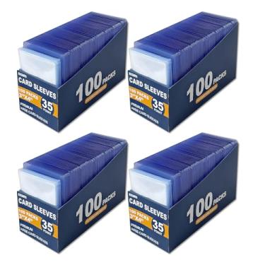 Imagem de Nixitlo 800 Top Loaders for Cards for Baseball, Football, MTG Cards, Ultra-Clear Protectors for Trading Collectibles (400 Hard Sleeves+400 Soft Sleeves)