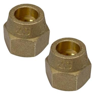 Imagem de 2 porca para cano tubo de cobre ar condicionado 1/2