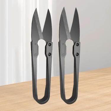 Imagem de Pacote com 4 tesouras de poda de bonsai preto, lâminas de aço SK2 para jardinagem e artesanato