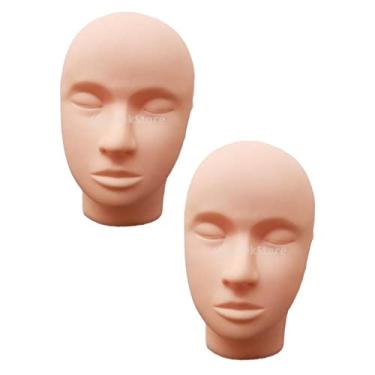 Imagem de barenx Lots 2 Pro Maquiagem Extensão de Cílios Cosmetologia Massagem Prática Manequim Plano