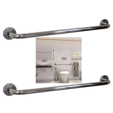 Imagem de Barra Alça Apoio Kit 2 Uni Suporte Anti Queda 50 Cm