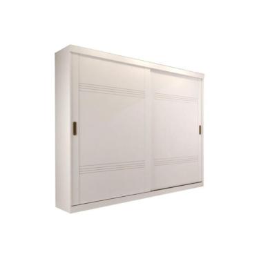 Imagem de Guarda Roupa Casal 2 Portas De Correr E 4 Gavetas Blumenau Branco - Panan