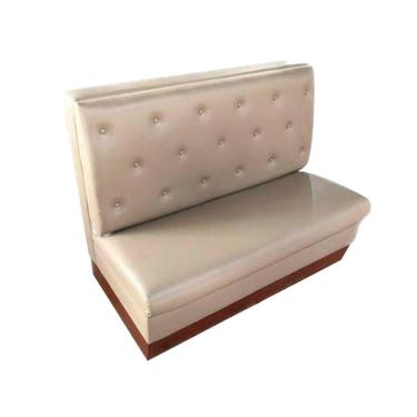 Imagem de Sofá Booth 1,20M Estofado D28 Para Bares E Restaurantes - Bege - Cor: Bege