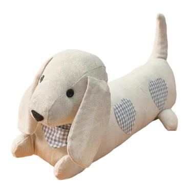 Imagem de KiBcsLic Batente de porta decorativo em forma de cachorro, com peso, feito de tecido e pelúcia, ideal para carpetes, pisos de sala de estar, azulejos e, Coração Azul