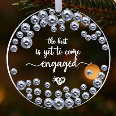 Imagem de Presentes de noivado para casais, presentes de casamento DIY para casais recém-noivos, mulheres, amigos, presente de noiva, enfeite de noivado de Natal 2026 cristal