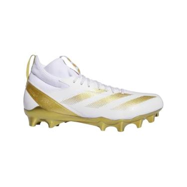 Imagem de adidas Tênis de futebol americano unissex Adizero Impact, Branco, 17