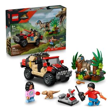 Imagem de Lego 76972 Jurassic World Rebirth - Fuga Jipe Off-road Do Raptor – 285 peças