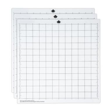 Imagem de Manta de Corte Substituição Transparente Adesiva com Grade Medição para Máquina Plotter Explore Silhouette Cameo 3PCS