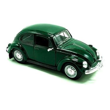 Imagem de Modelo de Carro V o l k s w a g e n Beetle Clássico, Verde, Escala Diecast, Carro de Brinquedo Colecionável