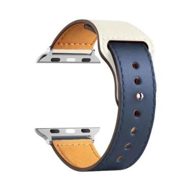 Imagem de Pulseira De Couro Unissex Para Apple Watch Series 8 9 3 4 5 6 SE 7 Ult
