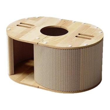 Imagem de ShengQuanHao Túnel para Gatos, Arranhador de Papelão para Gatos, Decoração Versátil, Casa de Brincar, Proteção de Móveis para Gatinhos de Pátio, Casa de Fazenda, a