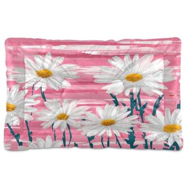 Imagem de SEHANY Cama para cães e gatos com flores silvestres coloridas com fundo antiderrapante, cama de canil, colchão macio para animais de estimação, lavável para cães pequenos, médios e grandes, gatos