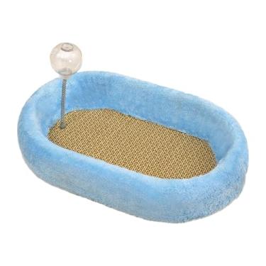 Imagem de Dualoai Arranhador para Gatos, Arranhador para Gatos, Protetor de Móveis de Brincar com Bola, Gatos de Exercício, Arranhador, Gatinho, Brinquedo Interativo, Azul