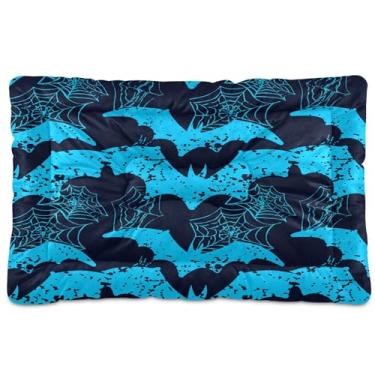 Imagem de SEHANY Cama de Halloween morcegos para cães e gatos com fundo antiderrapante, caixa de canil, colchão macio para animais de estimação, lavável para cães pequenos, médios e grandes, gatos, 91 x 61 cm