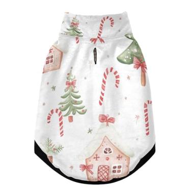 Imagem de SEHANY Casaco de Natal de gengibre para cães pequenos, superquente à prova de vento, jaqueta de inverno macia e aconchegante para animais de estimação para clima frio na neve com coleira para animais