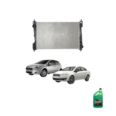 Imagem de Kit Radiador Punto 1.6/1.8 08/ (MEC) com Aditivo Paraflu Verde Pronto Uso 5