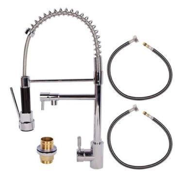 Imagem de Torneira De Mesa Com Ducha Extensível 515 Cm - Inox - Startools