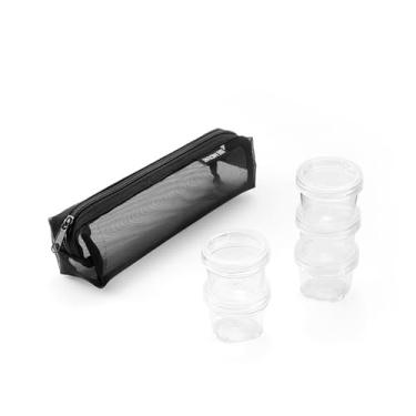 Imagem de Conjunto de Frascos Tempero para Camping Conectáveis Portátil Recipientes Piquenique Kit Especiarias e Molhos Churrasco com Sacola Armazenamento à Prova Vazamentos Resistente ao Desgaste