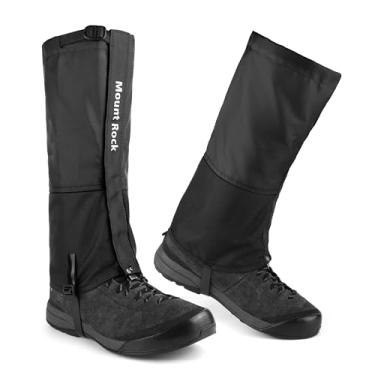 Imagem de wasserflux Polainas de perna à prova d'água – Capas de bota de nylon 420D/600D, tiras de TPU resistentes ao frio, caminhadas, montanhismo, esqui e caça, Preto, XG