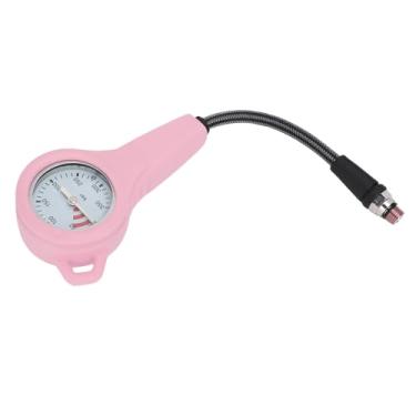 Imagem de RiToEasysports Medidor de Pressão de Mergulho Com Mangueira, Equipamento de Mergulho Com Display Luminoso de Montagem Lateral para Segurança Subaquática, Mangueira de Fibra de Carbono de Alta (15cm)