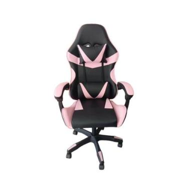 Imagem de Cadeira Gamer Sniper Preta e Rosa Healer