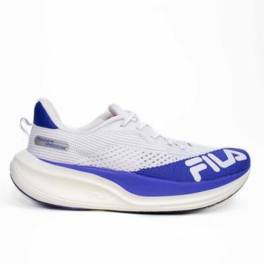 Imagem de Tênis Fila Racer Speedzone Masculino, Branco, Azul royal