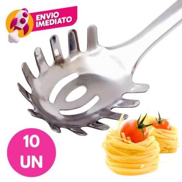 Imagem de Kit Pegador Tipo Concha Para Massas Macarrão E Salada Cabo Tubular 32C