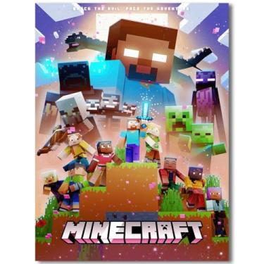 Imagem de Hilycen Pôster Minecraft para fãs crianças presentes - Game Minecraft Posters impressão em tela imagem para quarto de meninos adolescentes meninas quarto decoração de parede