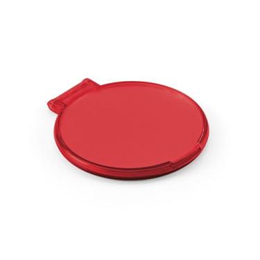 Imagem de Espelho de Bolsa para Maquiagem Redondo Portátil – Kit com 2, 4, 6 ou 10 Unidades Acrílico Compacto(10,Vermelho)