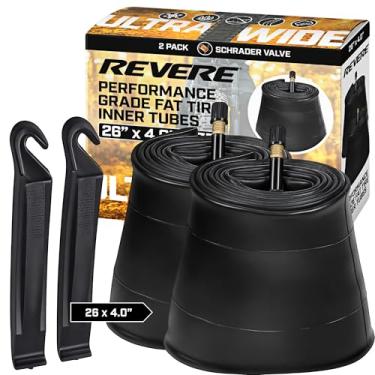 Imagem de Revere 26x4.0 Fat Tire Ebike Substituição – Pneu de bicicleta elétrica todo-o-terreno de alto desempenho, durável 66.0 cm x 10.2 cm E-Bike Fat MTB pneu para off-road, trilha e cidade (apenas 2 tubos)